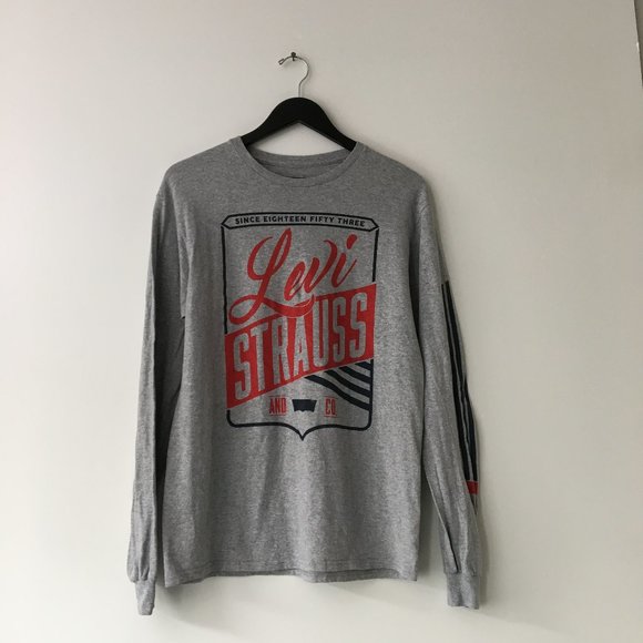 Levis Graphic Strauss Long Sleeve Shirt Gray M - Picture 7 of 7